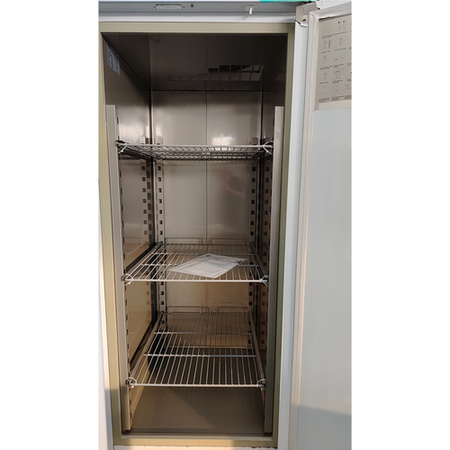 Hamoki GN1410TN Double Door Stainless Steel Refrigerator - 1375ltr Gross Capacity - GN2/1 - Fitted Castors
