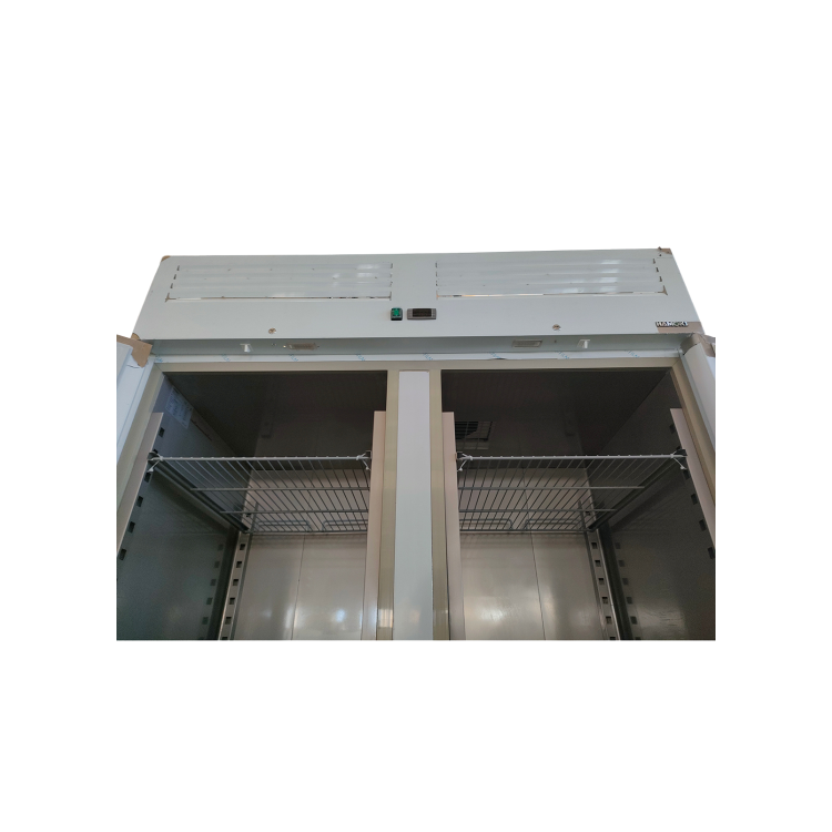 Hamoki GN1200TN Double Upright Refrigerator Stainless Steel 935ltr Gross Capacity Fitted Castors