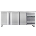 221011 Hamoki GN3100TN 3 Door Refrigerated Counter With Castors 700mm Depth GN Compatible 418ltr