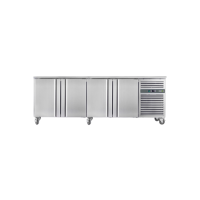 Hamoki GN4100TN 4 Door Refrigerated Counter With Castors 700mm Depth 564ltr