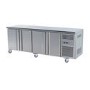Hamoki GN4100TN Premium 4 Door Refrigerated Counter With Castors 700mm Deep GN Compatible - Ventilated Cooling - 564ltr