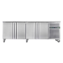 Hamoki GN4100TN 4 Door Refrigerated Counter With Castors 700mm Depth 564ltr