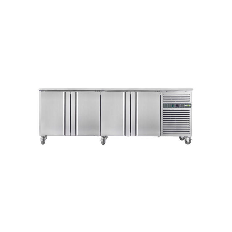 Hamoki GN4100TN 4 Door Refrigerated Counter With Castors 700mm Depth 564ltr