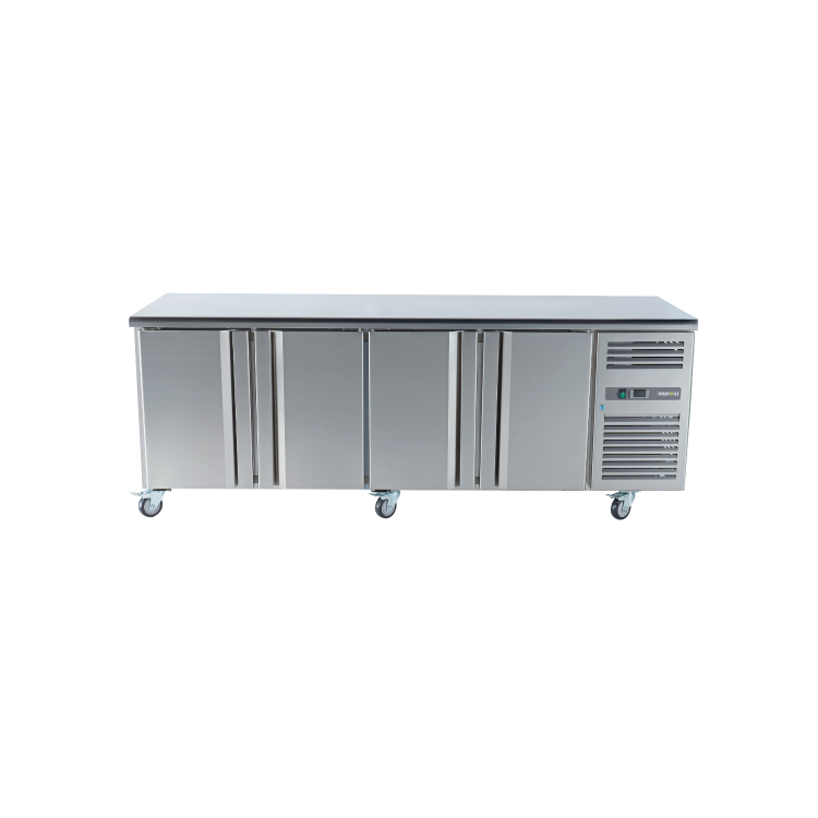 Hamoki GN4100TN 4 Door Refrigerated Counter With Castors 700mm Depth 564ltr