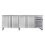 Hamoki GN4100TN Premium 4 Door Refrigerated Counter With Castors 700mm Deep GN Compatible - Ventilated Cooling - 564ltr