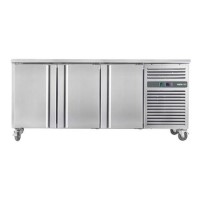 Hamoki GN3100BT 3 Door Counter Freezer - 418 Ltr 700mm Deep Ventilated Cooling