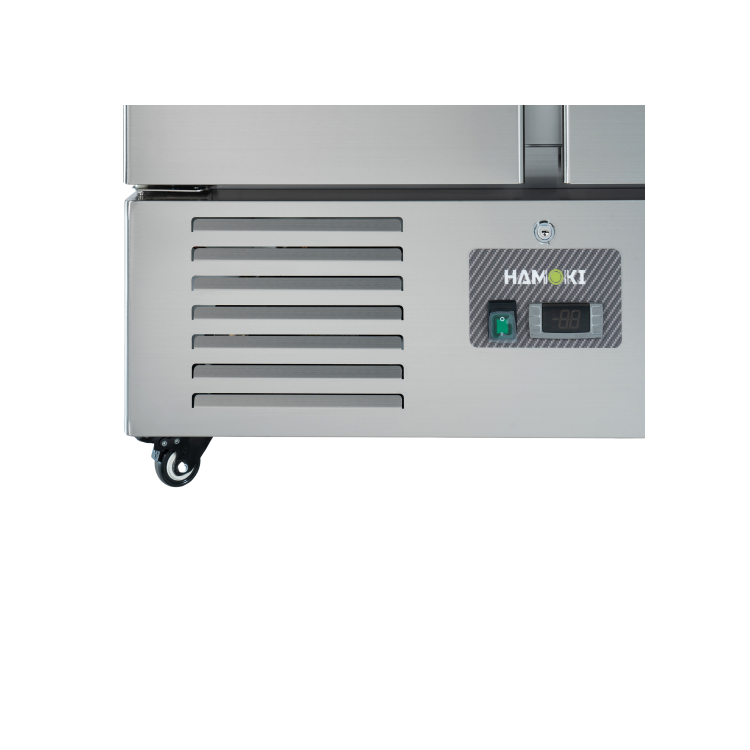 Hamoki S900 2 Door Saladette Prep Counter with Cutting Board - 240 Ltr GN Top