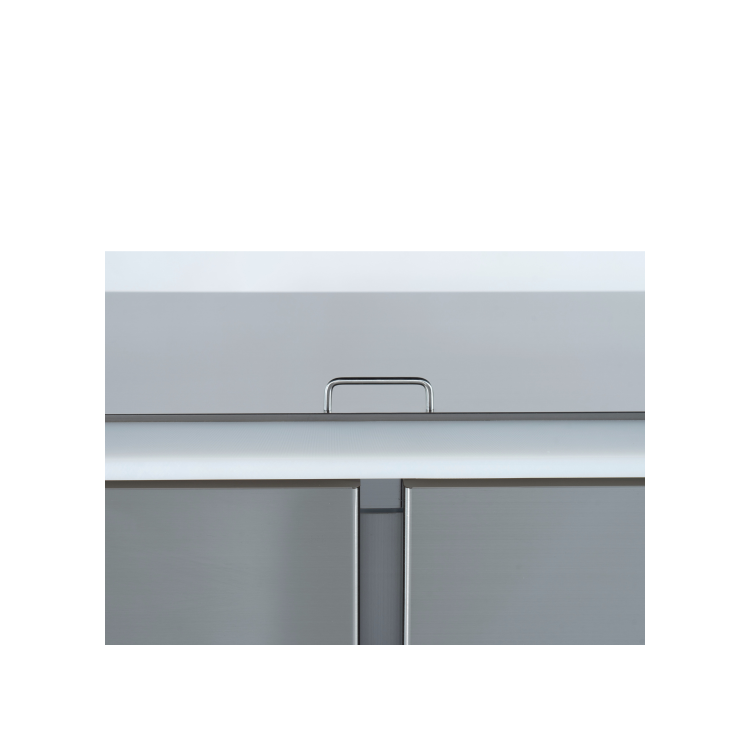 Hamoki S900 2 Door Saladette Prep Counter with Cutting Board - 240 Ltr GN Top