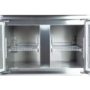 Hamoki PS200 2 Door Refrigerated Pizza Prep -  Saladette Counter - 5 x GN1/6 Gastronorm Well And Lid - Stainless Steel 215ltr