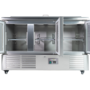 Hamoki PS300 3 Door Refrigerated Salad - Pizza Prep Counter With 8 x GN1/6 Gastronorm Well And Lid 346ltr