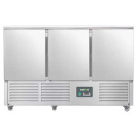 Hamoki S903SSTOP 3 Door Refrigerated Prep Counter With Solid Stainless Steel Top 346ltr Hamoki S903SSTOP 3 Door Refrigerated Prep Counter With Solid Stainless Steel Top 346ltr