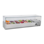 Hamoki VRX1400/330 - 1400mm Wide Refrigerated Topping Unit With Glass Surround - 6 x 1/4GN - 37ltr