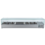 Hamoki VRX1400/330 - 1400mm Wide Refrigerated Topping Unit With Glass Surround - 6 x 1/4GN - 37ltr