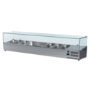 Hamoki VRX1400/330 - 1400mm Wide Refrigerated Topping Unit With Glass Surround - 6 x 1/4GN - 37ltr