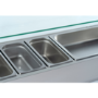 Hamoki VRX1400/330 - 1400mm Wide Refrigerated Topping Unit With Glass Surround - 6 x 1/4GN - 37ltr