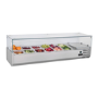 Hamoki VRX1500/380 Refrigerated Topping Unit With Glass Surround - 5 x 1/3GN + 1 x 1/2GN - 54ltr