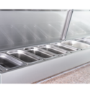 Hamoki SH3000/800M - 3 Door Refrigerated Pizza Prep / Sandwich Counter with Granite Worktop and Gastronorm Well for 10 x 1/3GN Pans - Fitted Castors - 800mm Deep - 650ltr
