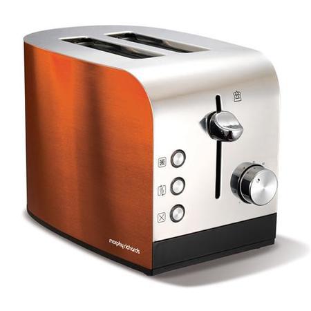 Morphy Richards 222050 Accents New 2 Slice Steel & Copper Toaster