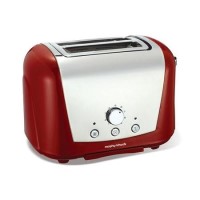 Morphy Richards 222254 Jul13 2 Slice Accents Brushed Rose Red Toaster