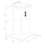 GRADE A1 - As New - Baumatic 60cm wide Glass Chimney Hood 
