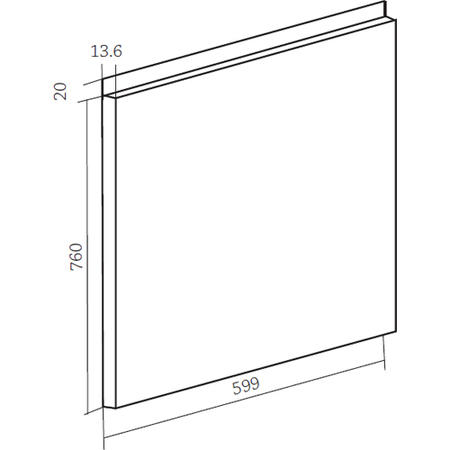 Rangemaster Universal Black 60cm Wide Splashback