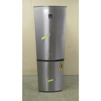 GRADE A3 - Heavy cosmetic damage - Zanussi ZRB34315XA Frost Free Freestanding Fridge Freezer With SuperFresh Drawer - Grey With Antifingerprint Stainless Steel Door