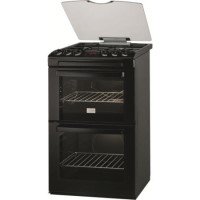 Zanussi ZCG551GNC Double Oven 55cm Gas Cooker in Black