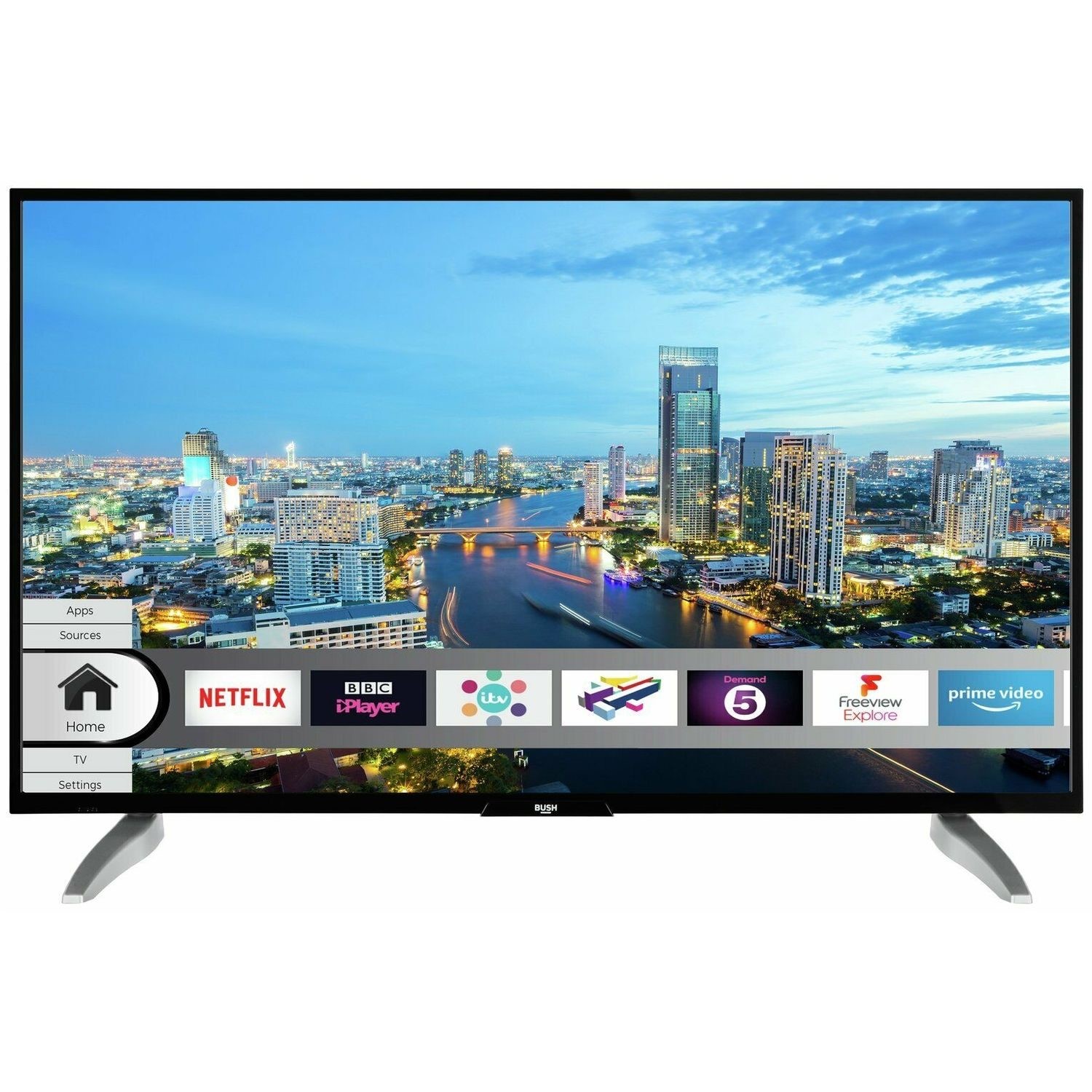 Refurbished Bush 43 4K Ultra HD with HDR LED Freeview Play Smart TV without Stand