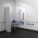230404/DB Nymas Doc M Exposed Showering Pack Disibility Bathroom Suite Dark Blue Fixings