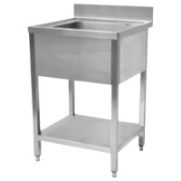 STSK-086 Hamoki 800mm Wide Single Bowl Stainless Steel Sink Center Bowl 600mm Deep