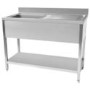 STSK-126R Hamoki 1200mm Wide Single Bowl Stainless Steel Sink Right Hand Drainer 600mm Deep