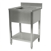 Hamoki Stainless Steel Single Bowl Sink - Centre Bowl, 800mm Wide, 700mm Deep