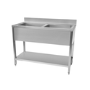 Hamoki STSK-127D Double Bowl Stainless Steel Catering Sink - Centre Bowls. 1200mm Wide. 700mm Deep