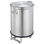 Hamoki CGB-100 Commercial Round Waste Bin 100ltr Capacity with Foot Operated Pedal and 2 x Castors