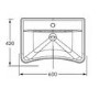 600mm Ergonomic Concave Semi Pedestal Basin - AKW