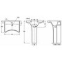 600mm Ergonomic Concave Semi Pedestal Basin - AKW