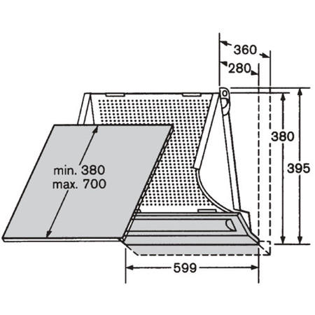 GRADE A3 - Heavy cosmetic damage - Bosch DHE645MGB 60cm Wide Integrated Cooker Hood