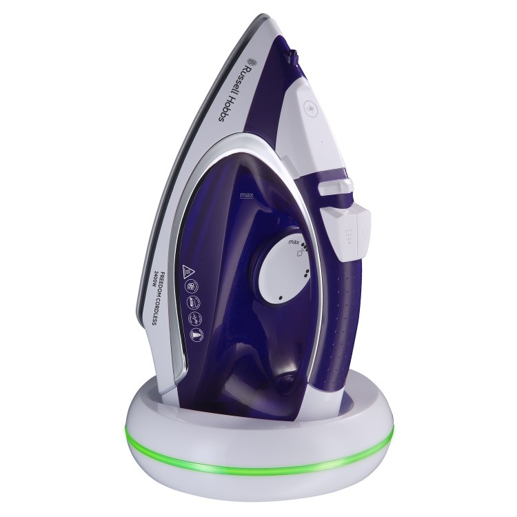 Russell Hobbs 23300 2400W Freedom  Cordless Steam Iron - Purple & White
