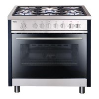 GRADE A2 - Matrix MR111SS Single Oven Multifunction 90cm Dual Fuel Range Cooker - Stainless Steel