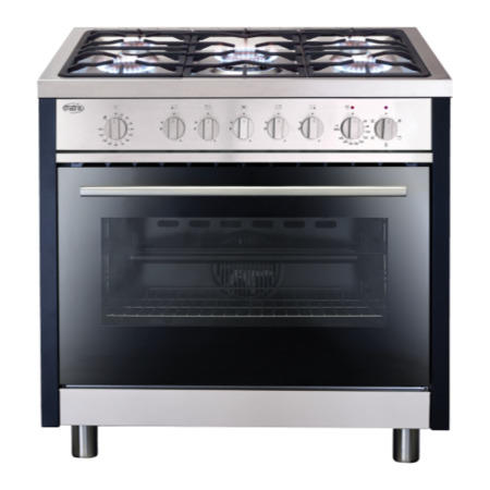 GRADE A2 - Matrix MR111SS Single Oven Multifunction 90cm Dual Fuel Range Cooker - Stainless Steel