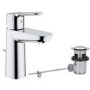 GRADE A2 - Grohe BauEdge Cloakroom Mono Basin Mixer Tap with Waste