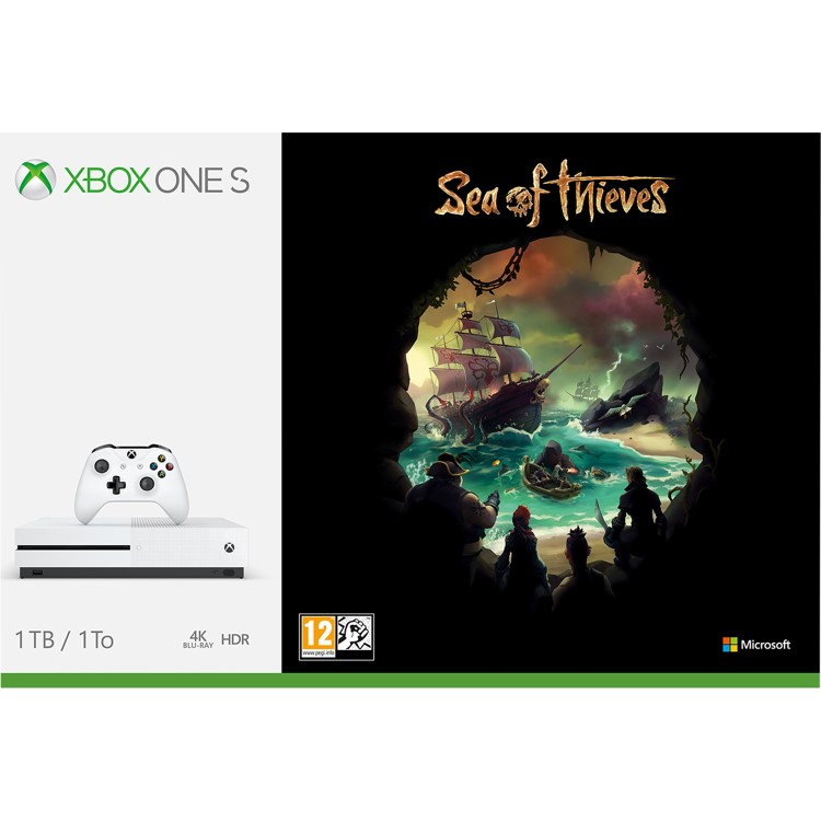 Xbox One S 1TB Console with Sea of Thieves - White