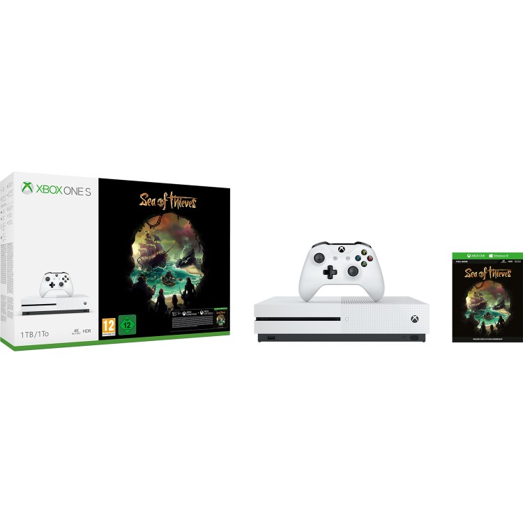 Xbox One S 1TB Console with Sea of Thieves - White
