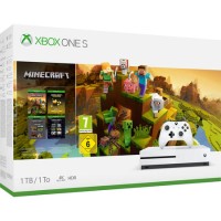Xbox One S 1TB Console with Minecraft Collection - White
