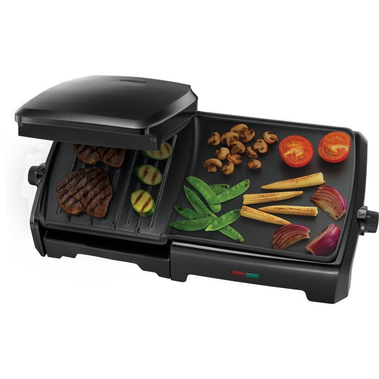 GRADE A1 - George Foreman 23450 Variable Temperature Large Grill & Griddle - Black