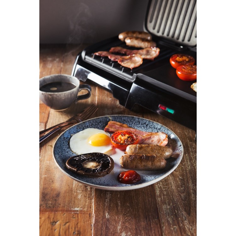 GRADE A1 - George Foreman 23450 Variable Temperature Large Grill & Griddle - Black