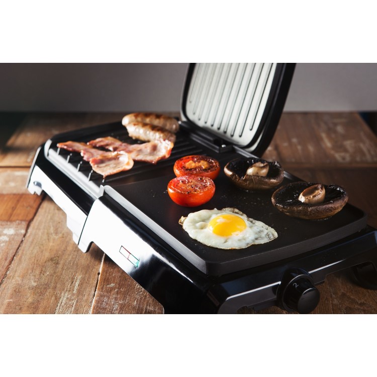 GRADE A1 - George Foreman 23450 Variable Temperature Large Grill & Griddle - Black