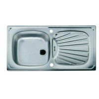 Astracast PI0935SS/DAP Jade DAP Single Bowl Reversible Satin Polish Stainless Steel Sink