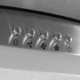 electriQ  60cm Curved Clear Glass Chimney Cooker Hood Stainless Steel 