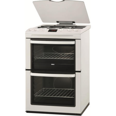 Zanussi ZCG662GWC 60cm wide Double Oven Gas Cooker